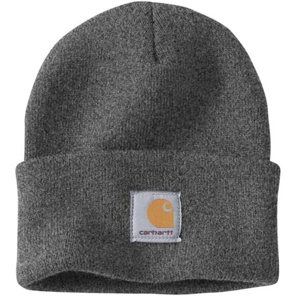 Carhartt Men's‎ Knit Cuffed Beanie, Coal Heather - Picture 1 of 1